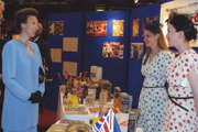 Princess Anne greets Lindsay and Rebecca at the Blitz Exhibition, Guildhall