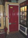 View of the hallway as it is today - now part of the street scene with Jeweller's and Music Shop windows.