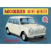 Morris Mini Minor metal reproduction advertising sign - available to buy online at Yesterday's World.